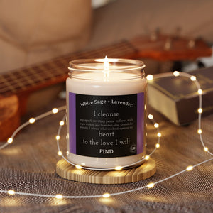 Open image in slideshow, Soy Candle, White Sage + Lavender, Aromatherapy, Meditation, Relaxation, Home Fragrance, Wellness Gift
