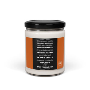 Scented Candle, Cinnamon Vanilla, 9oz, Positive Affirmation, Home Decor, Aromatherapy, Meditation, Relaxation