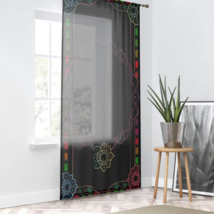 Open image in slideshow, Live Source Divine® Chakra &amp; Mandela Pattern Window Curtains
