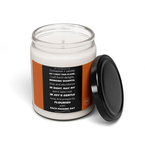 Scented Candle, Cinnamon Vanilla, 9oz, Positive Affirmation, Home Decor, Aromatherapy, Meditation, Relaxation