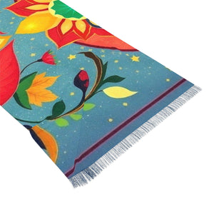 **Celestial Harmony Light Scarf | Chakra Colors & Geometric Patterns by Live Source Divine**