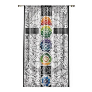Live Source Divine® Chakra & Mandela Pattern Window Curtains