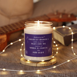 Open image in slideshow, Embracing Light Scented Soy Candle, Spiritual Gift, Home Decor, Relaxation, Self-Care, Aromatherapy, Vanilla Fragrance
