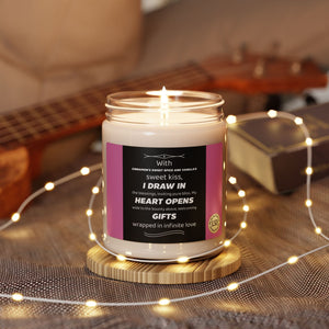 Open image in slideshow, Scented Candle, Sweet Kiss Scent, 9oz | Cinnamon &amp; Vanilla, Gifts for Loved Ones, Home Decor, Self-Care, Relaxation
