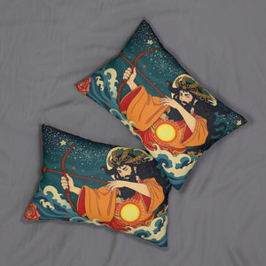 Open image in slideshow, Spun Polyester Lumbar Pillow - L S D Live Source Divine Lumbar Support Throw Pillow
