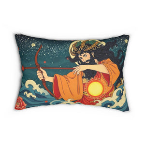 Spun Polyester Lumbar Pillow - L S D Live Source Divine Lumbar Support Throw Pillow