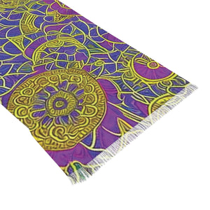 **Celestial Harmony Light Scarf | Chakra Colors & Geometric Patterns by Live Source Divine**