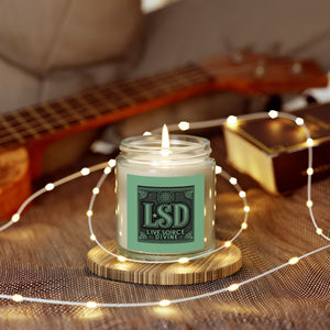 Open image in slideshow, L.S.D Live Source Divine Scented Coconut Apricot Wax Candle | 4oz for Spirituality and Relaxation
