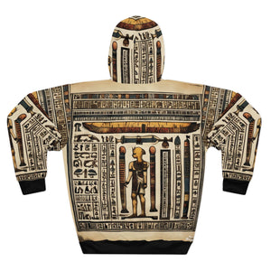 Geometric & Egyptian Print Hoodie - Art Meets Comfort