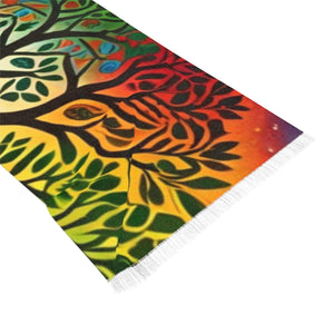 **Celestial Harmony Light Scarf | Chakra Colors & Geometric Patterns by Live Source Divine**