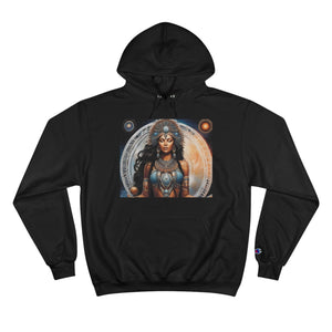 Open image in slideshow, Champion Hoodie Live Source Divine Ancestral Native American Headdress Eco-Friendly Hoodie | Elegant Tribal Art

