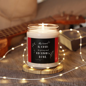 Open image in slideshow, Scented Candle of Love | Inspirational Home Decor, Self-Care Gift, Meditation, Relaxation, Cozy Atmosphere
