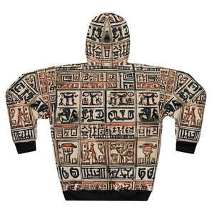 Live Source Divine® Geometric & Egyptian Print Pullover Hoodie – “Art Meets Comfort”