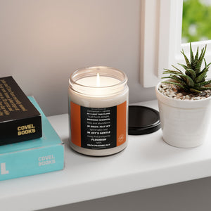Scented Candle, Cinnamon Vanilla, 9oz, Positive Affirmation, Home Decor, Aromatherapy, Meditation, Relaxation