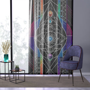 Live Source Divine® Chakra & Mandela Pattern Window Curtains