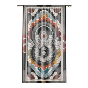 Live Source Divine® Chakra & Mandela Pattern Window Curtains
