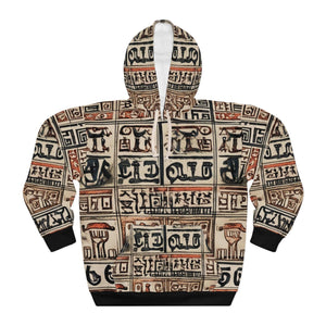 Live Source Divine® Geometric & Egyptian Print Pullover Hoodie – “Art Meets Comfort”