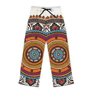 Open image in slideshow, L.S.D Live Source Divine Geometric Lotus Mandala Chakra Motif Women&#39;s Pajama Pants | Ultimate Comfort &amp; Style
