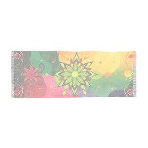**Celestial Harmony Light Scarf | Chakra Colors & Geometric Patterns by Live Source Divine**