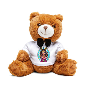 Open image in slideshow, Live Source Divine Sagittarius Teddy Bear with Zodiac Print T-Shirt | Spiritual Gift
