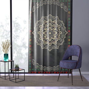 Open image in slideshow, Live Source Divine® Chakra &amp; Mandela Pattern Window Curtains
