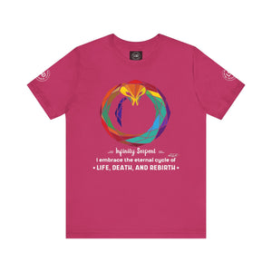 Open image in slideshow, Infinity Serpent:The Cycle of Life, Death, Rebirth Graphic Tee Shirt
