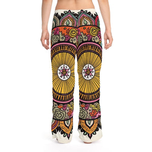 L.S.D Live Source Divine Geometric Lotus Mandala Chakra Motif Women's Pajama Pants | Ultimate Comfort & Style