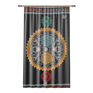 Live Source Divine® Chakra & Mandela Pattern Window Curtains