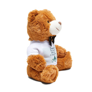**Live Source Divine Positive Quote Teddy Bear with Custom T-Shirt | Adorable Gift**